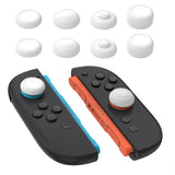 PlayVital 8 in 1 Pro Thumbs Grip Caps for Nintendo Switch 2, Ergonomic Anti-Slip Joystick Caps for Joycon 2 Grip, 8Pcs Thumbstick Cover Accessories for Switch 2 - White - WWYNTM002