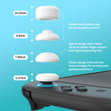 PlayVital 8 in 1 Pro Thumbs Grip Caps for Nintendo Switch 2, Ergonomic Anti-Slip Joystick Caps for Joycon 2 Grip, 8Pcs Thumbstick Cover Accessories for Switch 2 - White - WWYNTM002