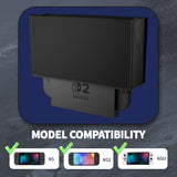 PlayVital Dust Cover for Nintendo Switch 2, Anti Scratch Dust Guard Waterproof Cover Sleeve for Nintendo Switch 2 Console & Charging Dock - Black - NAWNTM001