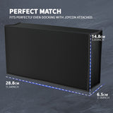 PlayVital Dust Cover for Nintendo Switch 2, Anti Scratch Dust Guard Waterproof Cover Sleeve for Nintendo Switch 2 Console & Charging Dock - Black - NAWNTM001