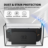 PlayVital Dust Cover for Nintendo Switch 2, Anti-Scratch Dust Guard Waterproof Cover Sleeve for Nintendo Switch 2 Console & Charging Dock -Transparent - NAWNTM003