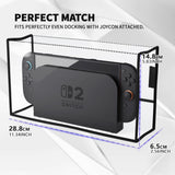 PlayVital Dust Cover for Nintendo Switch 2, Anti-Scratch Dust Guard Waterproof Cover Sleeve for Nintendo Switch 2 Console & Charging Dock -Transparent - NAWNTM003
