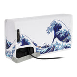 PlayVital Nylon Dust Cover, Soft Neat Lining Dust Guard, Anti Scratch Waterproof Cover Sleeve for Nintendo Switch & Switch OLED Charging Dock - The Great Wave - NTA8011