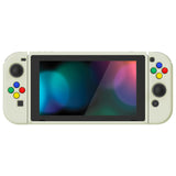 PlayVital Antique Yellow Protective Case for NS Switch, Soft TPU Slim Case Cover for NS Switch Joy-Con Console with Colorful ABXY Direction Button Caps - NTU6033G2
