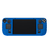 PlayVital Armor Series Protective Case for Steam Deck LCD, Soft Cover Silicone Protector for Steam Deck with Back Button Enhancement Designed & Thumb Grips Caps - Blue - XFSDP006