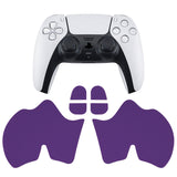 PlayVital Armored Edition Anti-Skid Sweat-Absorbent Controller Grip for PS5, Professional Textured Soft Rubber Pads Handle Grips for PS5 Controller with Shoulder Button Trigger Stickers -  Purple - PFPJ151