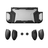 PlayVital BEYOND-GRIP Interchangeable Grip Protective Cover for Nintendo Switch 2 (2025), Ergonomic TPU Dockable Case Accessories for Switch 2 with Joystick Caps, Shockproof - Black - XJKNTM001