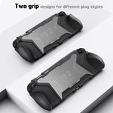 PlayVital BEYOND-GRIP Interchangeable Grip Protective Cover for Nintendo Switch 2 (2025), Ergonomic TPU Dockable Case Accessories for Switch 2 with Joystick Caps, Shockproof - Black - XJKNTM001