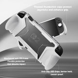 PlayVital BEYOND-GRIP Interchangeable Grip Protective Cover for Nintendo Switch 2 (2025), Ergonomic TPU Dockable Case Accessories for Switch 2 with Joystick Caps, Shockproof - White - XJKNTM002