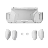 PlayVital BEYOND-GRIP Interchangeable Grip Protective Cover for Nintendo Switch 2 (2025), Ergonomic TPU Dockable Case Accessories for Switch 2 with Joystick Caps, Shockproof - White - XJKNTM002