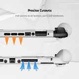 PlayVital BEYOND-GRIP Interchangeable Grip Protective Cover for Nintendo Switch 2 (2025), Ergonomic TPU Dockable Case Accessories for Switch 2 with Joystick Caps, Shockproof - White - XJKNTM002