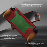 PlayVital BEYOND-GRIP Interchangeable Grip Protective Cover for Nintendo Switch 2 (2025), Ergonomic TPU Dockable Case Accessories for Switch 2 with Joystick Caps, Shockproof - Red & Orange - XJKNTM004