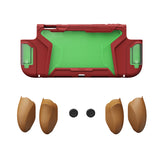 PlayVital BEYOND-GRIP Interchangeable Grip Protective Cover for Nintendo Switch 2 (2025), Ergonomic TPU Dockable Case Accessories for Switch 2 with Joystick Caps, Shockproof - Red & Orange - XJKNTM004