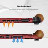 PlayVital BEYOND-GRIP Interchangeable Grip Protective Cover for Nintendo Switch 2 (2025), Ergonomic TPU Dockable Case Accessories for Switch 2 with Joystick Caps, Shockproof - Red & Orange - XJKNTM004