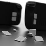 PlayVital Cool Gray Back Button Enhancement Set for Steam Deck LCD, Grip Improvement Button Protection Kit for Steam Deck OLED - 2 Different Thickness - PGSDM024