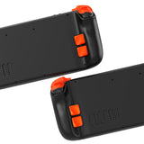 PlayVital Design for Steam Deck Back Buttons & Shoulder Buttons Trigger Enhancement Set, LR Increaser Trigger Grip + Back Button Improvement Accessories for Steam Deck OLED & LCD - Orange - BPSD0A003