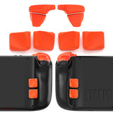PlayVital Design for Steam Deck Back Buttons & Shoulder Buttons Trigger Enhancement Set, LR Increaser Trigger Grip + Back Button Improvement Accessories for Steam Deck OLED & LCD - Orange - BPSD0A003