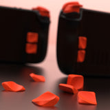 PlayVital Design for Steam Deck Back Buttons & Shoulder Buttons Trigger Enhancement Set, LR Increaser Trigger Grip + Back Button Improvement Accessories for Steam Deck OLED & LCD - Orange - BPSD0A003