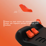 PlayVital Design for Steam Deck Back Buttons & Shoulder Buttons Trigger Enhancement Set, LR Increaser Trigger Grip + Back Button Improvement Accessories for Steam Deck OLED & LCD - Orange - BPSD0A003