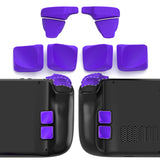 PlayVital Design for Steam Deck Back Buttons & Shoulder Buttons Trigger Enhancement Set, LR Increaser Trigger Grip + Back Button Improvement Accessories for Steam Deck OLED & LCD - Purple - BPSD0A002