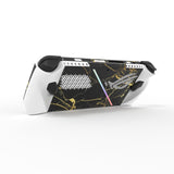 PlayVital Black & Gold Marble Effect Custom Stickers Vinyl Wraps Protective Skin Decal for ROG Ally Handheld Gaming Console - RGTM006