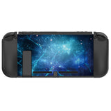 PlayVital Blue Nebula Protective Case for NS Switch, Soft TPU Slim Case Cover for NS Switch Joy-Con Console with Colorful ABXY Direction Button Caps - NTU6014G2