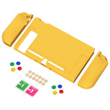 PlayVital Bright Yellow Protective Case for NS Switch, Soft TPU Slim Case Cover for NS Switch Joy-Con Console with Colorful ABXY Direction Button Caps - NTU6037G2