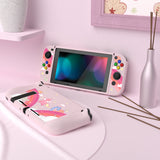 PlayVital Candy Rainbow Unicorn Protective Case for NS Switch, Soft TPU Slim Case Cover for NS Switch Joy-Con Console with Colorful ABXY Direction Button Caps - NTU6010G2