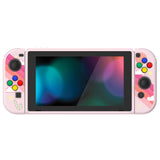 PlayVital Candy Rainbow Unicorn Protective Case for NS Switch, Soft TPU Slim Case Cover for NS Switch Joy-Con Console with Colorful ABXY Direction Button Caps - NTU6010G2