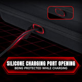 PlayVital Carrying Case for Nintendo Switch 2 with Silicone Charging Port, Portable Travel Case with 10 Game Card Slots, Shockproof Protective Hard Shell for Switch 2 Accessories Storage - Black - SHPNTJ002