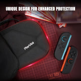 PlayVital Carrying Case for Nintendo Switch 2 with Silicone Charging Port, Portable Travel Case with 10 Game Card Slots, Shockproof Protective Hard Shell for Switch 2 Accessories Storage - Black - SHPNTJ002
