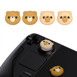 PlayVital Thumb Grip Caps for Steam Deck LCD, for PS Portal Remote Player Silicone Thumbsticks Grips Joystick Caps for Steam Deck OLED - Cozy Bear - YFSDM036