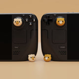 PlayVital Thumb Grip Caps for Steam Deck LCD, for PS Portal Remote Player Silicone Thumbsticks Grips Joystick Caps for Steam Deck OLED - Cozy Bear - YFSDM036