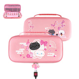 PlayVital Cherry Blossoms Kitten Carrying Case for Nintendo Switch 2, Cute Hard Shell Travel Case with Silicone Charging Port & 10 Game Card Slots, Portable Storage Bag - Pink - METNTJ001