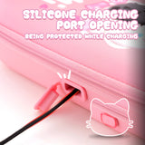 PlayVital Cherry Blossoms Kitten Carrying Case for Nintendo Switch 2, Cute Hard Shell Travel Case with Silicone Charging Port & 10 Game Card Slots, Portable Storage Bag - Pink - METNTJ001