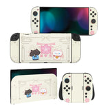 PlayVital for Nintendo Switch 2 Skin Full Set (2-Pack) - Cherry Blossoms Kitten Protective Vinyl Decal Stickers for Switch 2 Console, Joycons, Handle Grips & Dock | No Residue, Anti-Scratch - Antique Yellow - YUDNT025