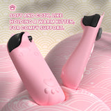 PlayVital Cherry Blossoms Kitten Silicone Grip & PC Shell Case for Nintendo Switch 2,  Cat Ear & Paw Joycon Covers + Dockable Protection + Extra Adjustable Stand - Pink - HFQNTM001