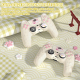 PlayVital Cherry Blossoms Kitten Silicone Cover for PS5 Controller, Anti-slip Grip Skin with Thumb Grip & Sticker, Soft Rubber Protector for PS5 Controller Accessories - Antique Yellow - PQHPFP002