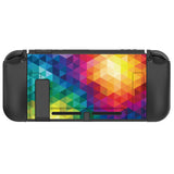 PlayVital Colorful Triangle Protective Case for NS Switch, Soft TPU Slim Case Cover for NS Switch Joy-Con Console with Colorful ABXY Direction Button Caps - NTU6013G2