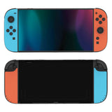 PlayVital for Nintendo Switch 2 Skin Full Set (2-Pack) - Protective Vinyl Decal Stickers for Switch 2 Console, Joycons, Handle Grips & Dock | No Residue, Anti-Scratch - Blue & Orange - YUDNT024