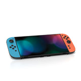 PlayVital for Nintendo Switch 2 Skin Full Set (2-Pack) - Protective Vinyl Decal Stickers for Switch 2 Console, Joycons, Handle Grips & Dock | No Residue, Anti-Scratch - Blue & Orange - YUDNT024