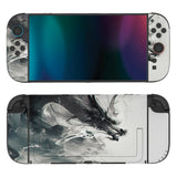 PlayVital for Nintendo Switch 2 Skin Full Set (2-Pack) - Protective Vinyl Decal Stickers for Switch 2 Console, Joycons, Handle Grips & Dock | No Residue, Anti-Scratch - Ink Spirit Dragon - YUDNT021