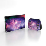PlayVital for Nintendo Switch 2 Skin Full Set (2-Pack) - Protective Vinyl Decal Stickers for Switch 2 Console, Joycons, Handle Grips & Dock | No Residue, Anti-Scratch - Nebula Galaxy - YUDNT007
