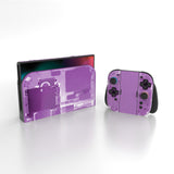 PlayVital for Nintendo Switch 2 Skin Full Set (2-Pack) - Protective Vinyl Decal Stickers for Switch 2 Console, Joycons, Handle Grips & Dock | No Residue, Anti-Scratch - Purple Tear Down - YUDNT019