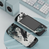 PlayVital Full Set Protective Skin Decal for Steam Deck LCD, Custom Stickers Vinyl Cover for Steam Deck OLED - Ink Spirit Dragon - SDTM092