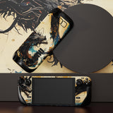PlayVital Full Set Protective Skin Decal for Steam Deck LCD, Custom Stickers Vinyl Cover for Steam Deck OLED - Tempest Dragon - SDTM090