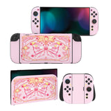PlayVital for Nintendo Switch 2 Skin Full Set (2-Pack) - Magic Wings Protective Vinyl Decal Stickers for Switch 2 Console, Joycons, Handle Grips & Dock | No Residue, Anti-Scratch - Pink - YUDNT027