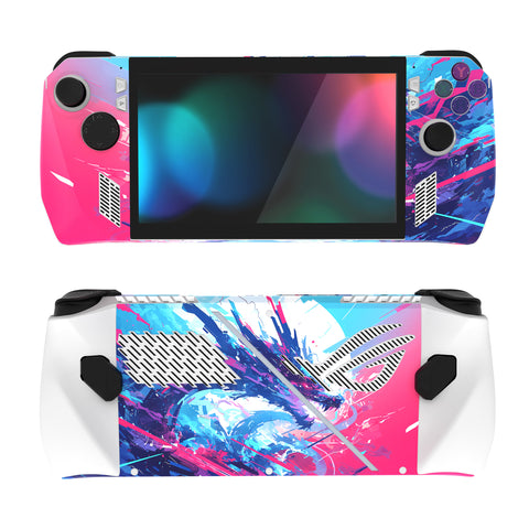 PlayVital Neon Dragoon Custom Stickers Vinyl Wraps Protective Skin Decal for ROG Ally Handheld Gaming Console - RGTM028