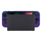 PlayVital Gradient Translucent Bluebell Cover for NS Switch Console, NS Joycon Handheld Controller Separable Protector Hard Shell, Customized Dockable Protective Case for NS Switch - NTP347V2