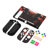 eXtremeRate PlayVital Spider Armor Back Cover for Nintendo Switch, NS Joycon Handheld Controller Protector Hard Shell, Dockable Protective Case with Colorful ABXY Direction Button Caps - NTT125